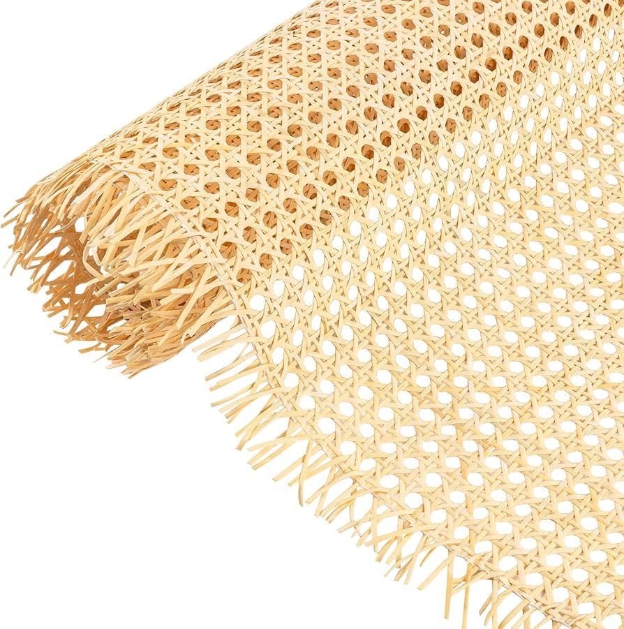 Cane Webbing Roll Rattan Webbing - Caning Material for Chairs Sukh 18 Inch Wide Cane Webbing Wove... | Amazon (US)