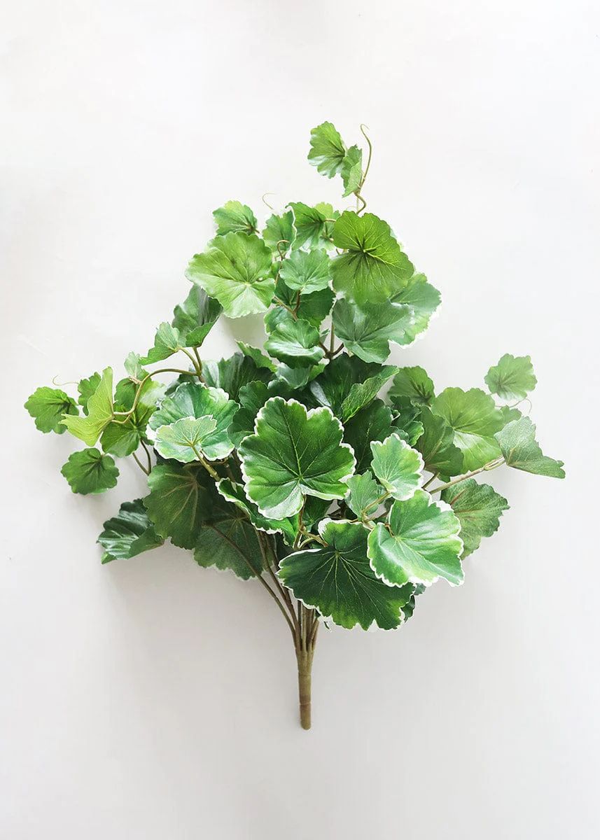UV Protected Artificial Geranium Leaves Plant - 21" | Afloral