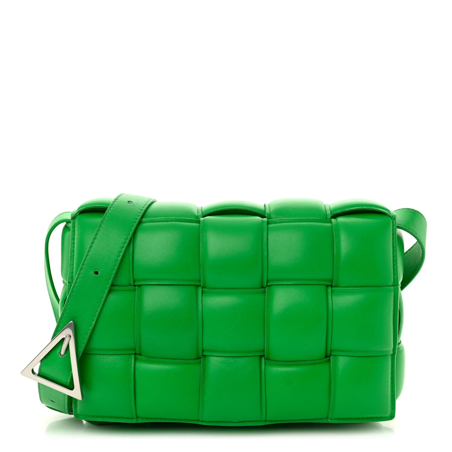 Nappa Maxi Intreccio Padded Cassette Crossbody Bag Parakeet | FASHIONPHILE (US)