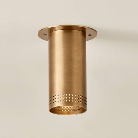 Berg 4 3/4" Wide Patina Brass Ceiling Light - #2958D | Lamps Plus | Lamps Plus