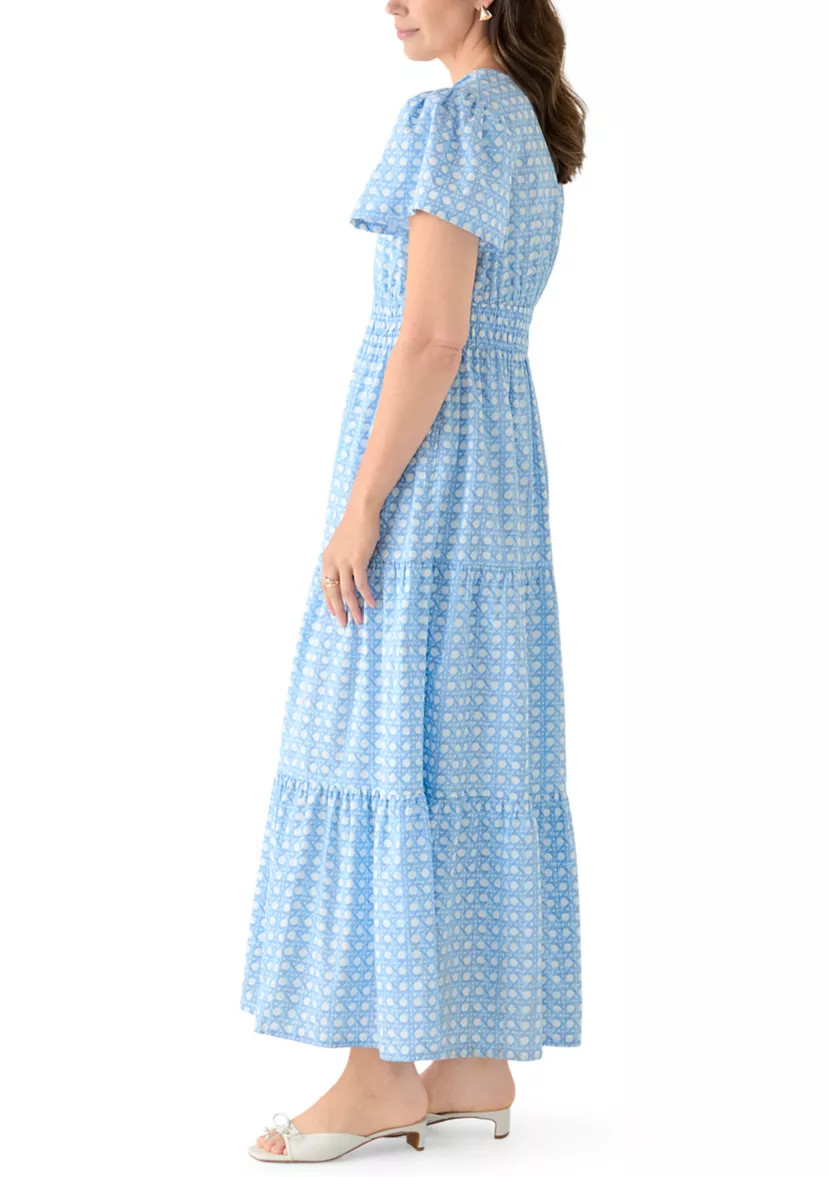 Women's Short Sleeve Smocked Waist Midi Dress | Belk