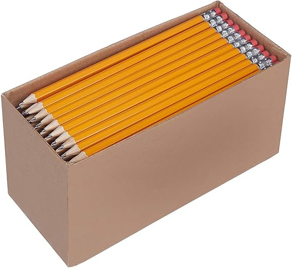 AmazonBasics Pre-sharpened Wood Cased #2 HB Pencils, 150 Pack | Amazon (US)