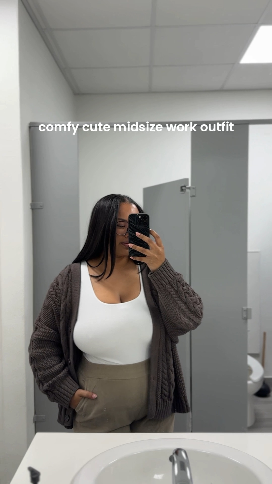 comfy cute midsize work outfit inspo 🤍 

#LTKMidsize #LTKootd #LTKWorkwear