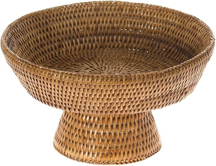 KOUBOO La Jolla Rattan Fruit Bowl, Decorative Kitchen Basket, Wicker Storage Bowl for Fruit, Vege... | Amazon (US)