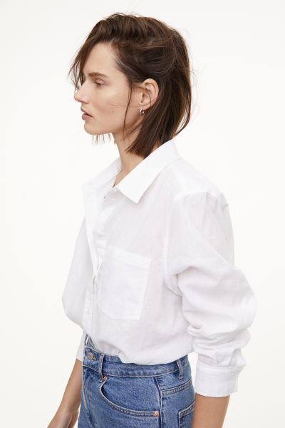 Hemdbluse aus Leinenmix | H&M (DE, AT, CH, NL, FI)