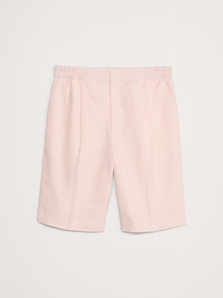 Linen Pleated Pull-On Short | Banana Republic (US)