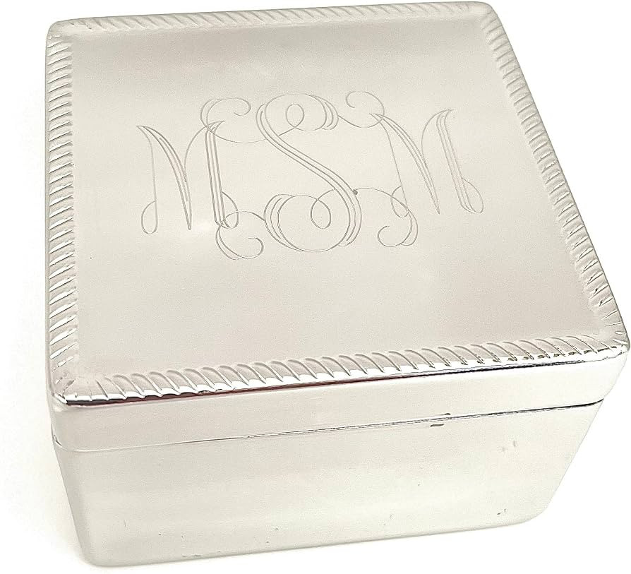 The Personal Exchange Monogram Square Jewelry Box 2.75" with Polished Finish Gift for Daughter, M... | Amazon (US)