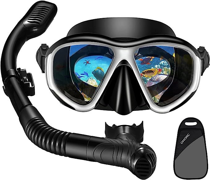 OMORC Adult Snorkel Set,Anti Leak Snorkel Gear for Women and Men,Anti-Fog Impact Resistant Panora... | Amazon (US)