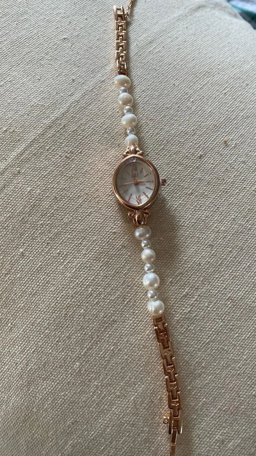 Vintage Rose Gold Women's Watch, Small Face Pearl Dainty Watch, Adjustable Band, Daily Use, Gift ... | Etsy (US)
