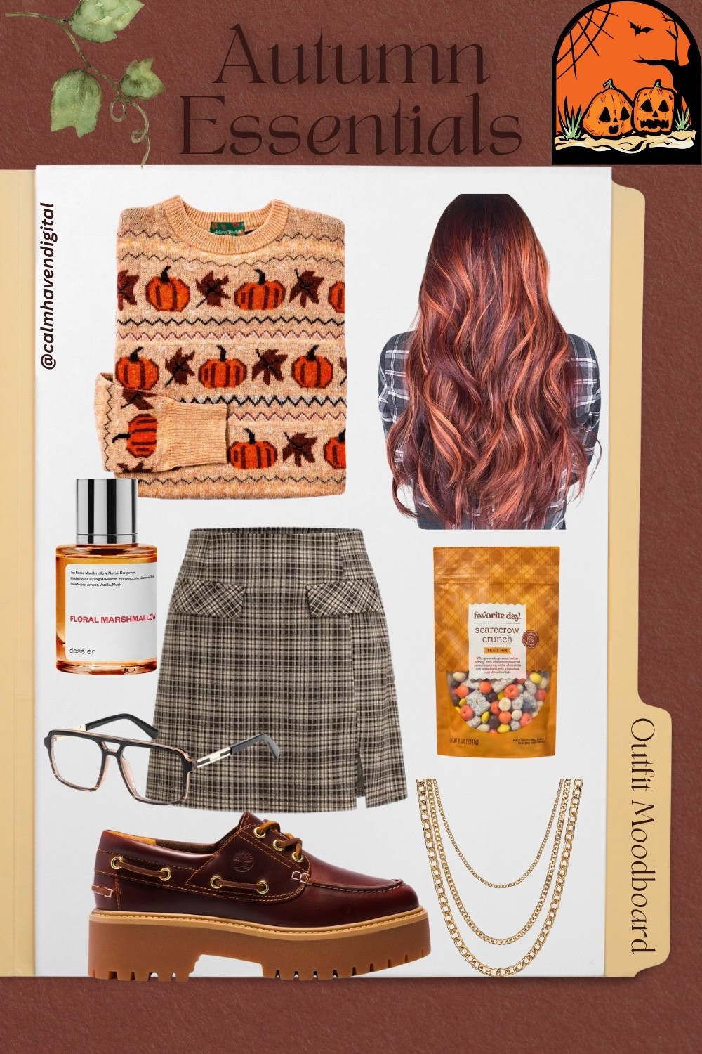 🍂 Autumn Essentials Moodboard 🍁
If fall outfits were a feeling… it would be pumpkin knits, plaid minis, cozy hair colors, chunky loafers & seasonal snacks ✨

📌 Linking everything on my LTK so you can shop the sweater, skirt, loafers + accessories & recreate this cozy vibe for your next coffee run or pumpkin patch day 🎃

—
👀 Save this for fall outfit inspo
🧺 Everything linked in my LTK
🔍 Search “Autumn Essentials” in my shop
-
-
-
#ltkfallfashion #ltkseasonal #falloutfitinspo #pumpkinaesthetic #cozygirlaesthetic 

#LTKStyleTip #LTKHalloween #LTKSeasonal