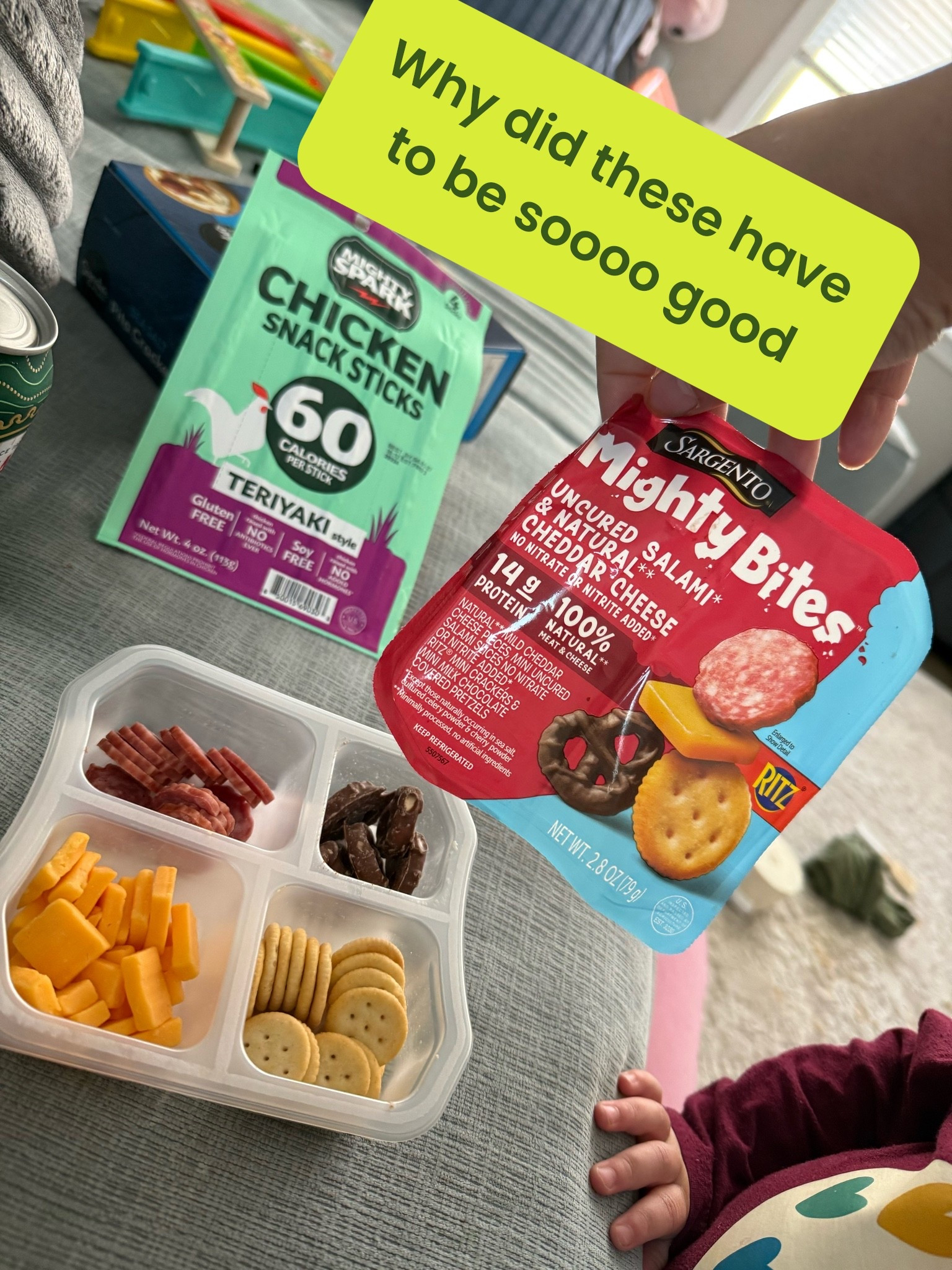 Listen, I am a sale shopper through and through but convenience food stopped being convenient when I was reacting to things constantly, and that’s about the point when I started saying no to a lot of packaged snacks. Currently living without anything but a microwave and fridge isn’t terrible when it’s 97 degrees out, but my toddler is constantly hungry. I got these to try and was amazed at these teriyaki chicken sticks in particular from #mightyspark because my family raves about their products but I don’t eat a ton of meat. We ended up opening a second one immediately and gobbled them up 😂

#LTKmomlife #LTKfoodie #LTKKids