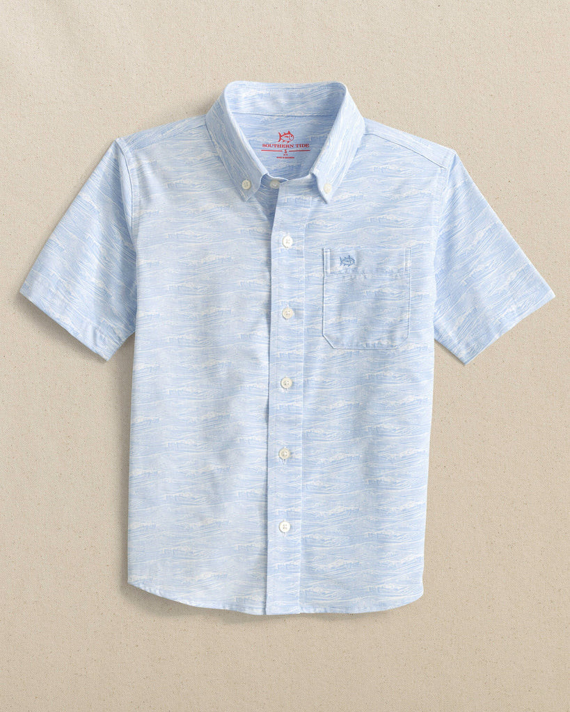 Boys Intercoastal Get In Shipshape Short Sleeve Sport Shirt | Southern Tide