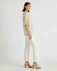 Lightweight Cotton Cashmere Link-Stitch Dolman Sweater | Quince