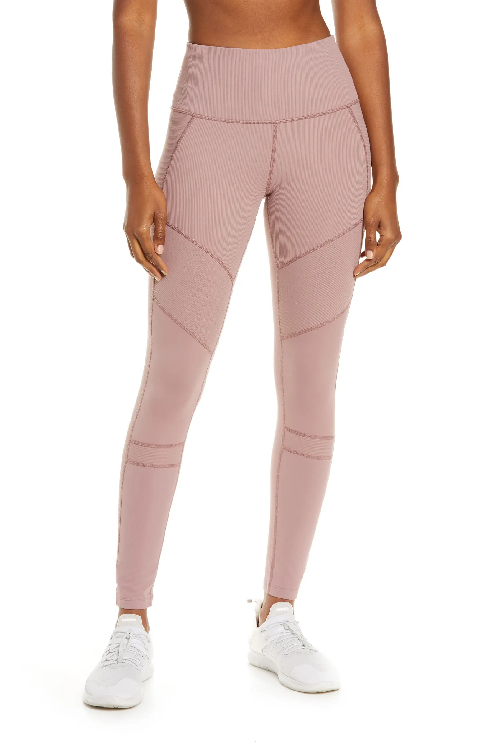 Moto Ribbed High Waist Ankle Leggings | Nordstrom