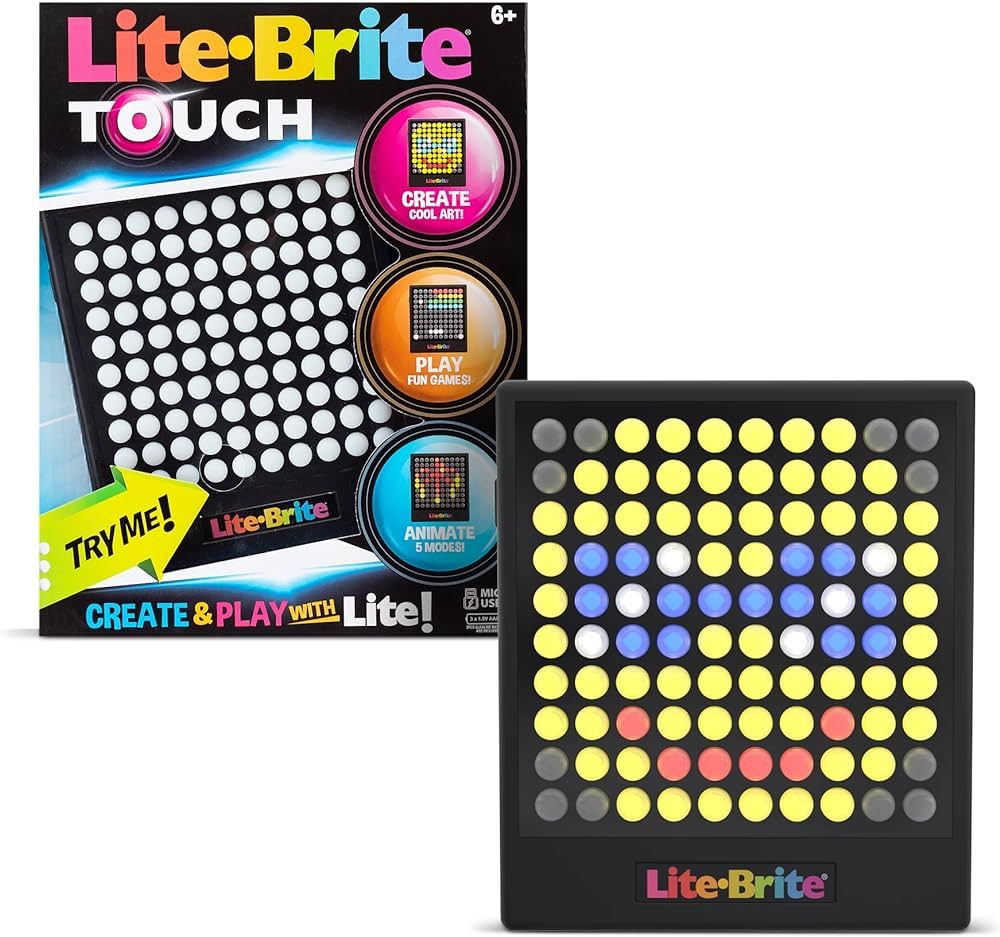 Lite-Brite Touch - Create, Play and Animate - Light Up Portable Stem Sensory Learning Toy, Creati... | Amazon (US)