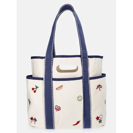 No Boundaries Women's Americana Cut Out Tote Bag, Natural | Walmart (US)