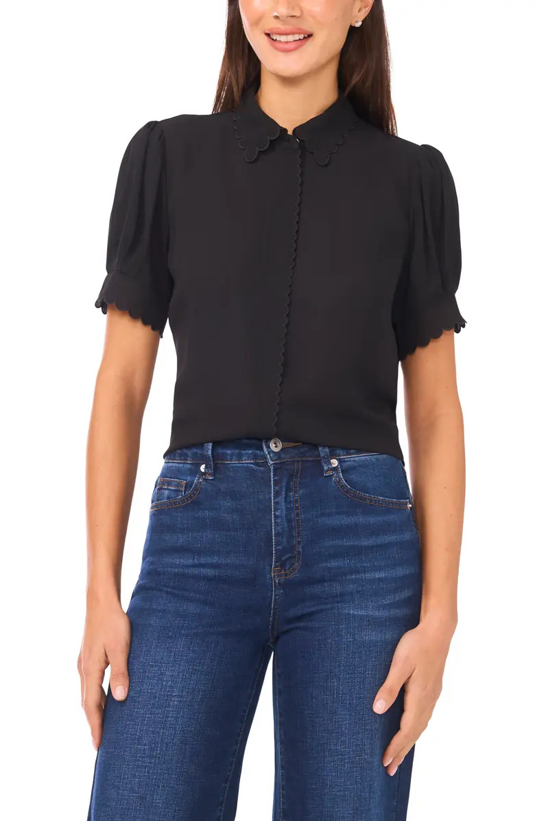 Scallop Short Sleeve Top | Nordstrom
