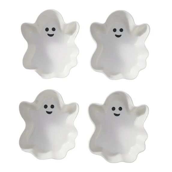 Way to Celebrate Halloween Stoneware Figural Ghost Appetizer Bowls | Walmart (US)