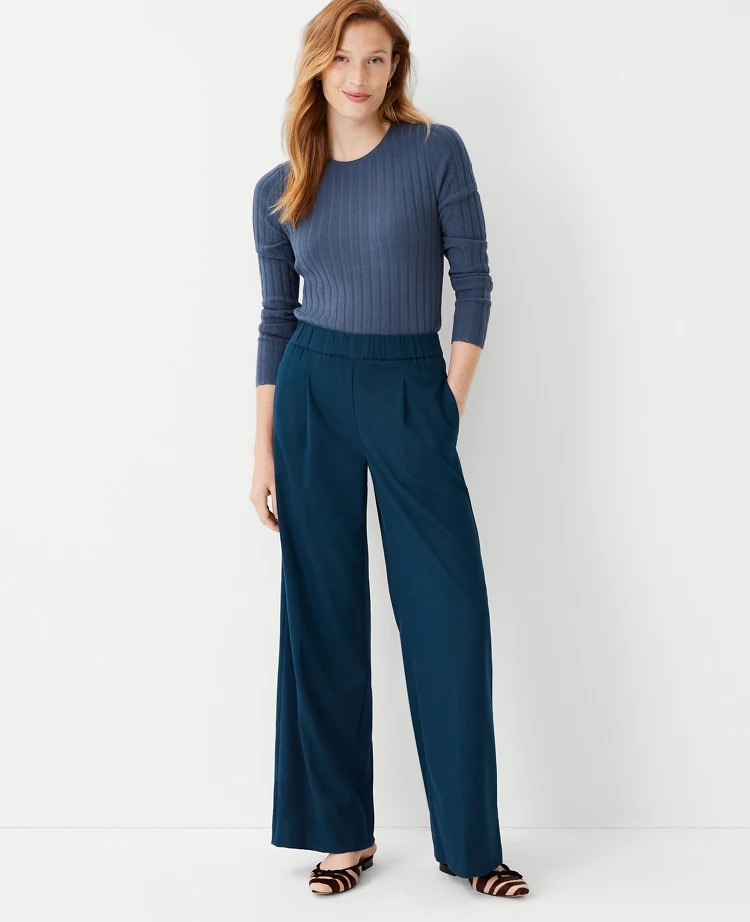 The Pull On Wide Leg Pant | Ann Taylor (US)
