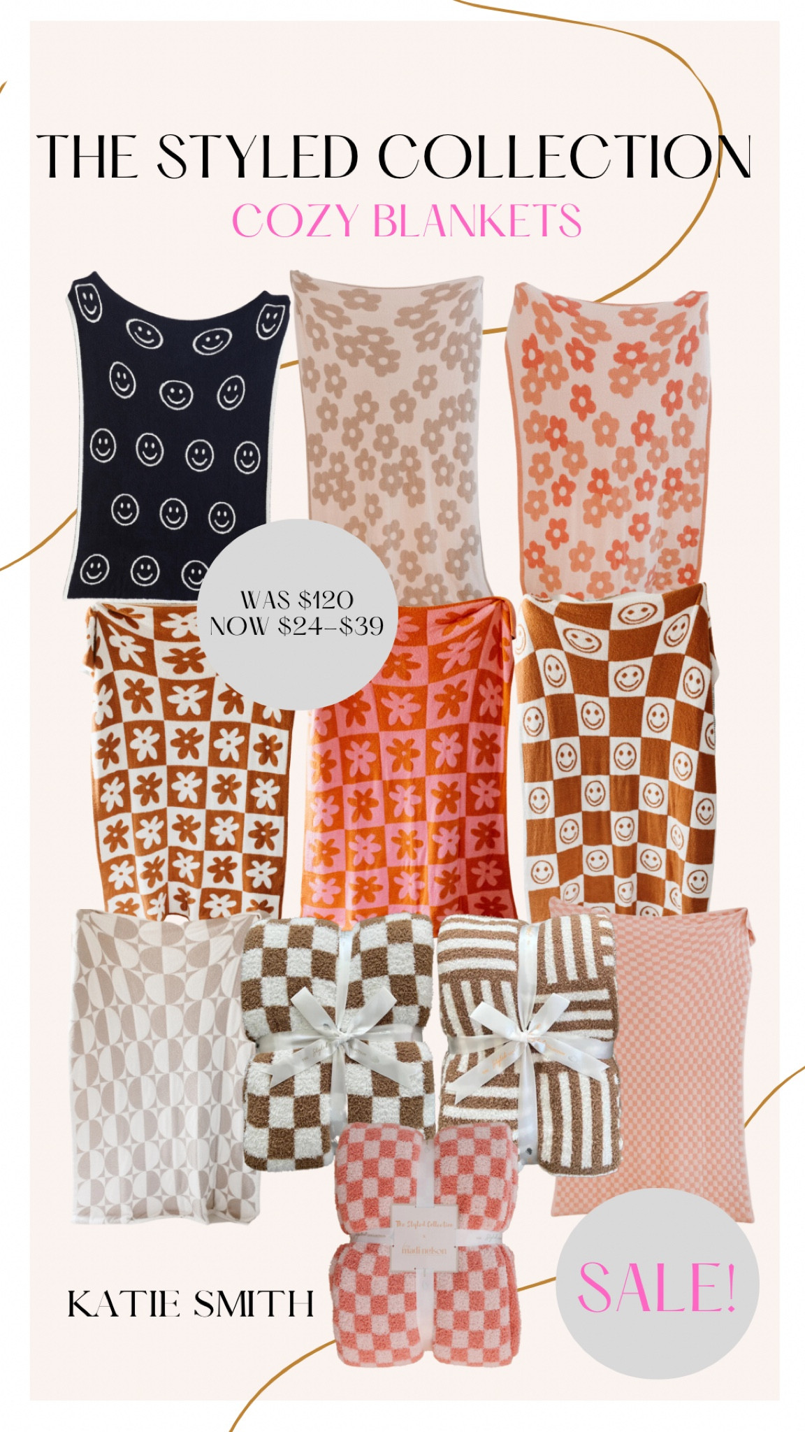 Barefoot dreams dupe! The styled collection cozy blankets are such a good white elephant gift idea!

White elephant gift | Christmas gifts under 50 |Black Friday deals | cyber Monday deals | barefoot dreams dupe | soft blankets | checkered blankets | smiley face blankets | pink blanket

#LTKGiftGuide #LTKCyberSaleIE #LTKfindsunder50