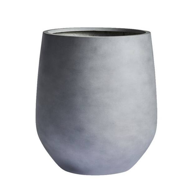 DreamPatio La Mirada 1-piece Fiberstone Tapered Planter - 11x11x12 - Silver | Bed Bath & Beyond