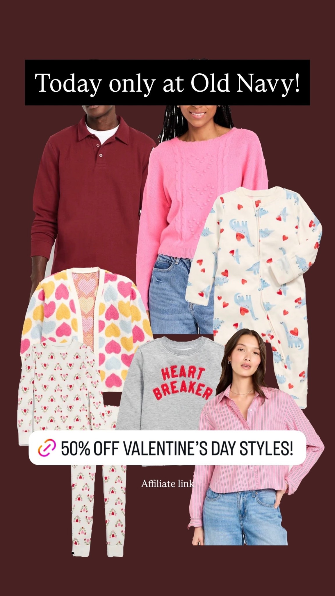 Today only at Old Navy! 50% off Valentine’s Day styles for the fam!

#LTKsale #LTKwinter #LTKcanada