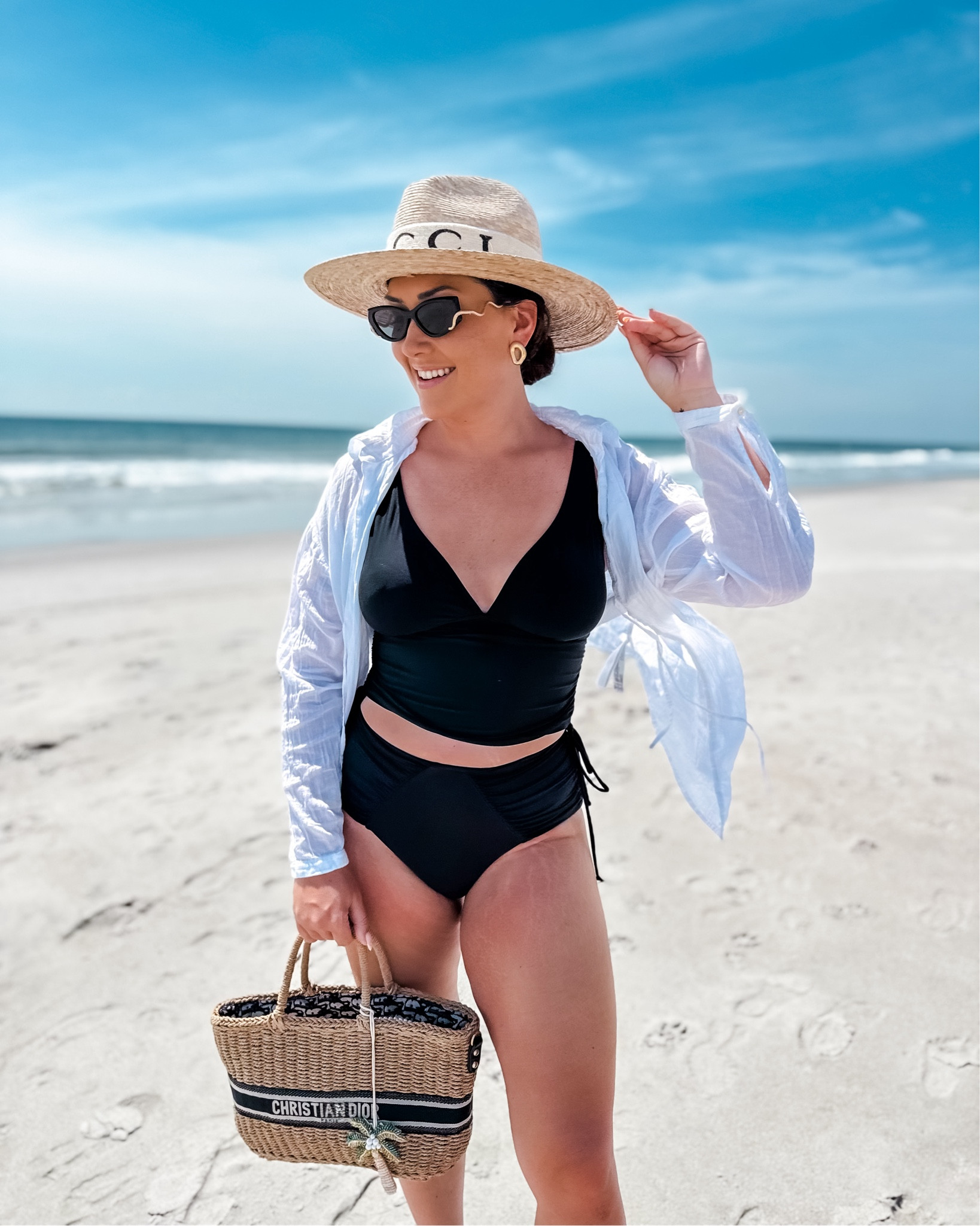 Vacation Beachy swim look 🖤🌴

#LTKFindsUnder50 #LTKSwim #LTKSeasonal