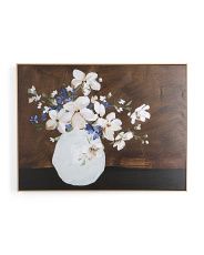 40x30 Floral Arrangement Nutmeg Framed Canvas Wall Art | TJ Maxx