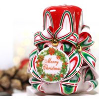 Magical Christmas Decor Red & Green Carved Candle, The Ultimate Xmas Gift For Loved Ones | Etsy (US)