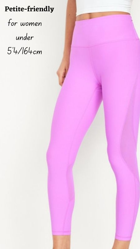High waisted pink fitness yoga and gym leggings for Petite women. Petite fashion.

#LTKfitness #LTKstyletip