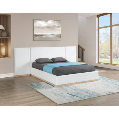 Oprisan Linen Textured Fabric Bed | Wayfair North America