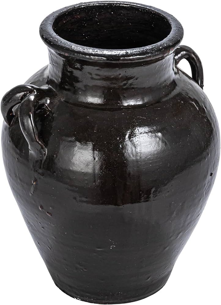 Creative Co-Op Found Decorative Clay Jar, Espresso | Amazon (US)