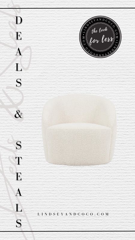 Looks for Less: White Bouclé Chair. Amazon Finds. Living room. Accent chairs.

#LTKstyletip #LTKhome #LTKSeasonal