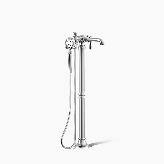 Floor-mount bath filler trim with handshower | Kohler