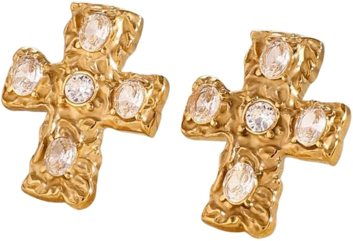 Gem Cross Earrings | Amazon (US)