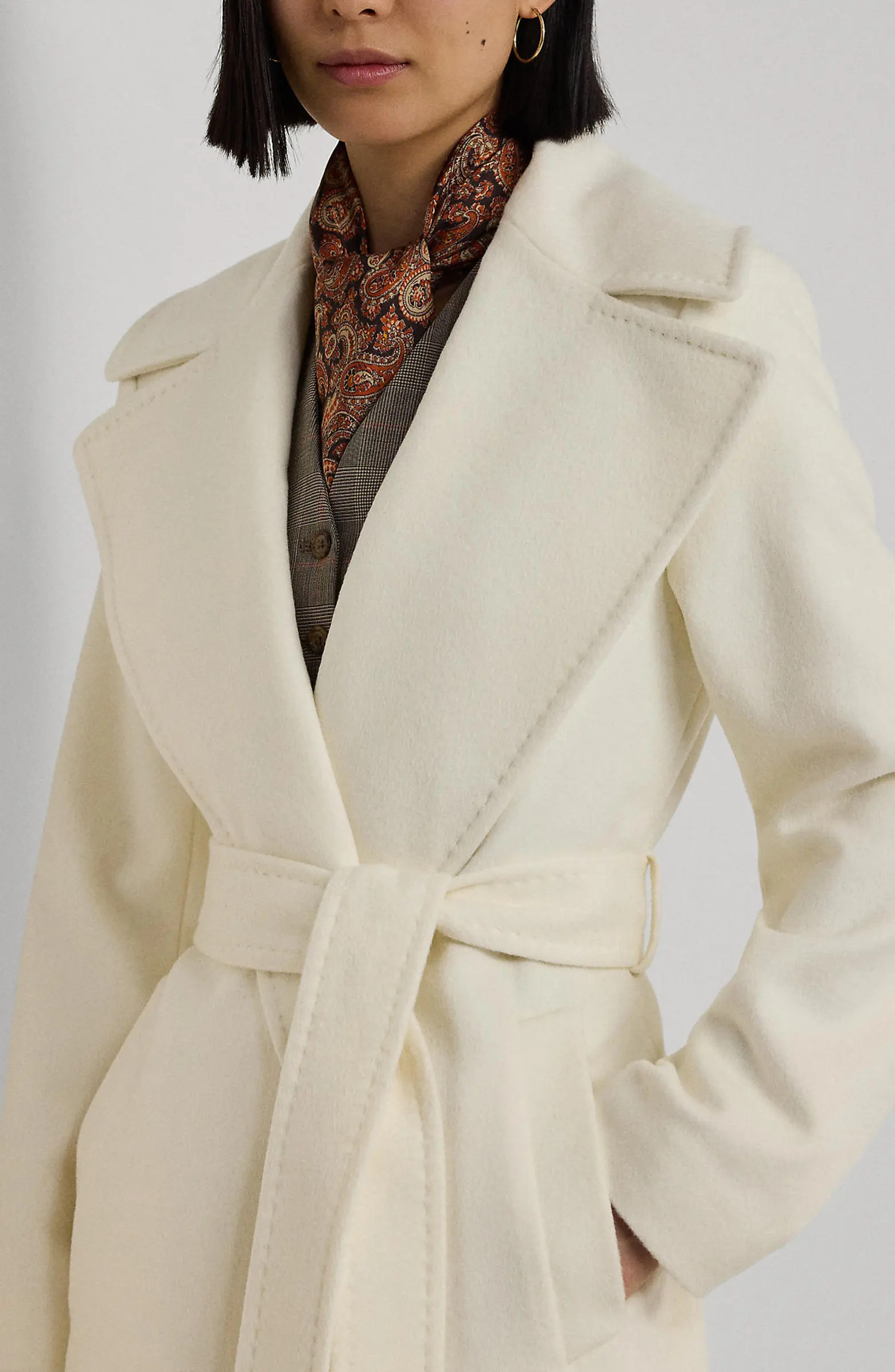 Belted Wool Blend Wrap Coat | Nordstrom