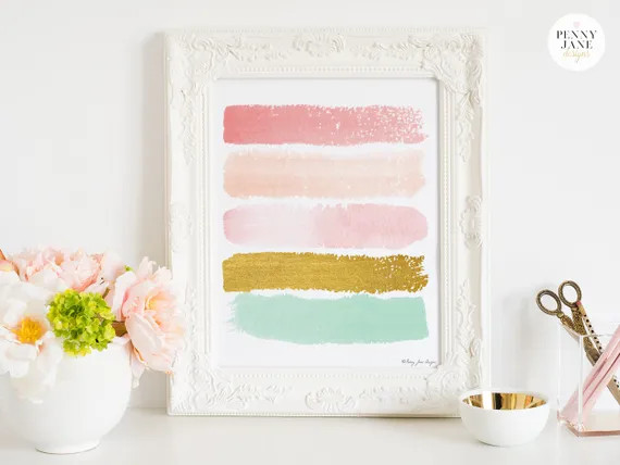 Abstract Art Print, Paint Strokes Art, Abstract Digital Painting, Abstract Wall Art, Digital Art,... | Etsy ROW