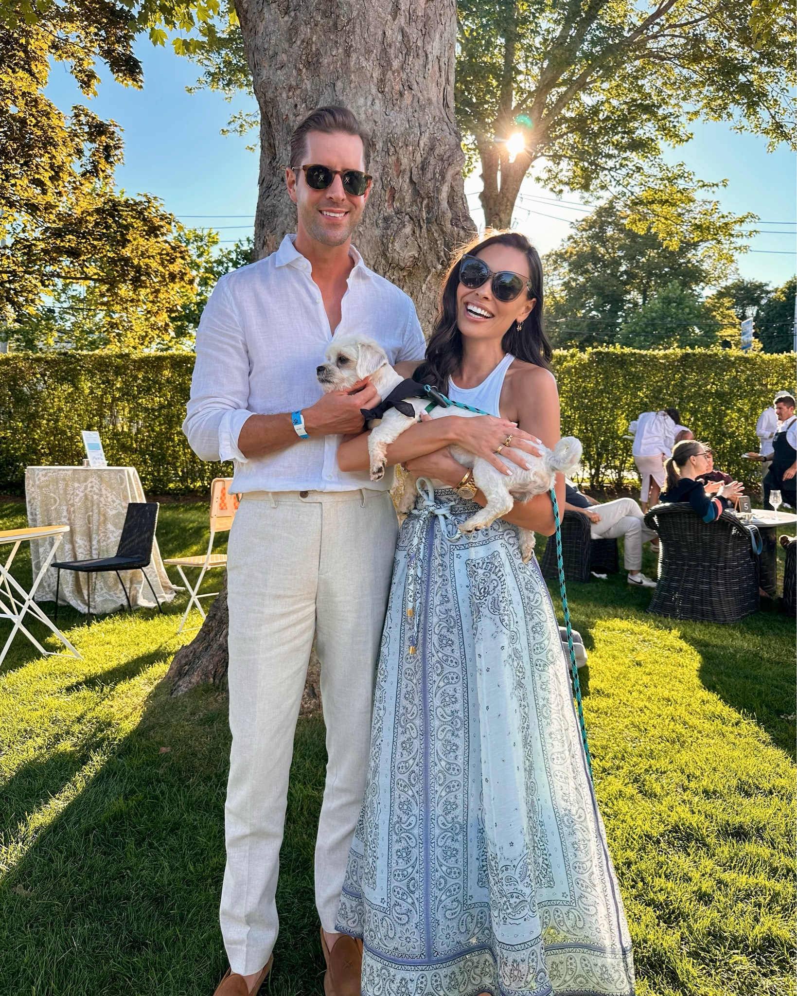 Kat Jamieson wears a Zimmermann skirt in the Hamptons. Thomas Jamieson wears linen pants and a white button down. Men’s fashion, summer outfit. 

#LTKTravel #LTKParties #LTKMens