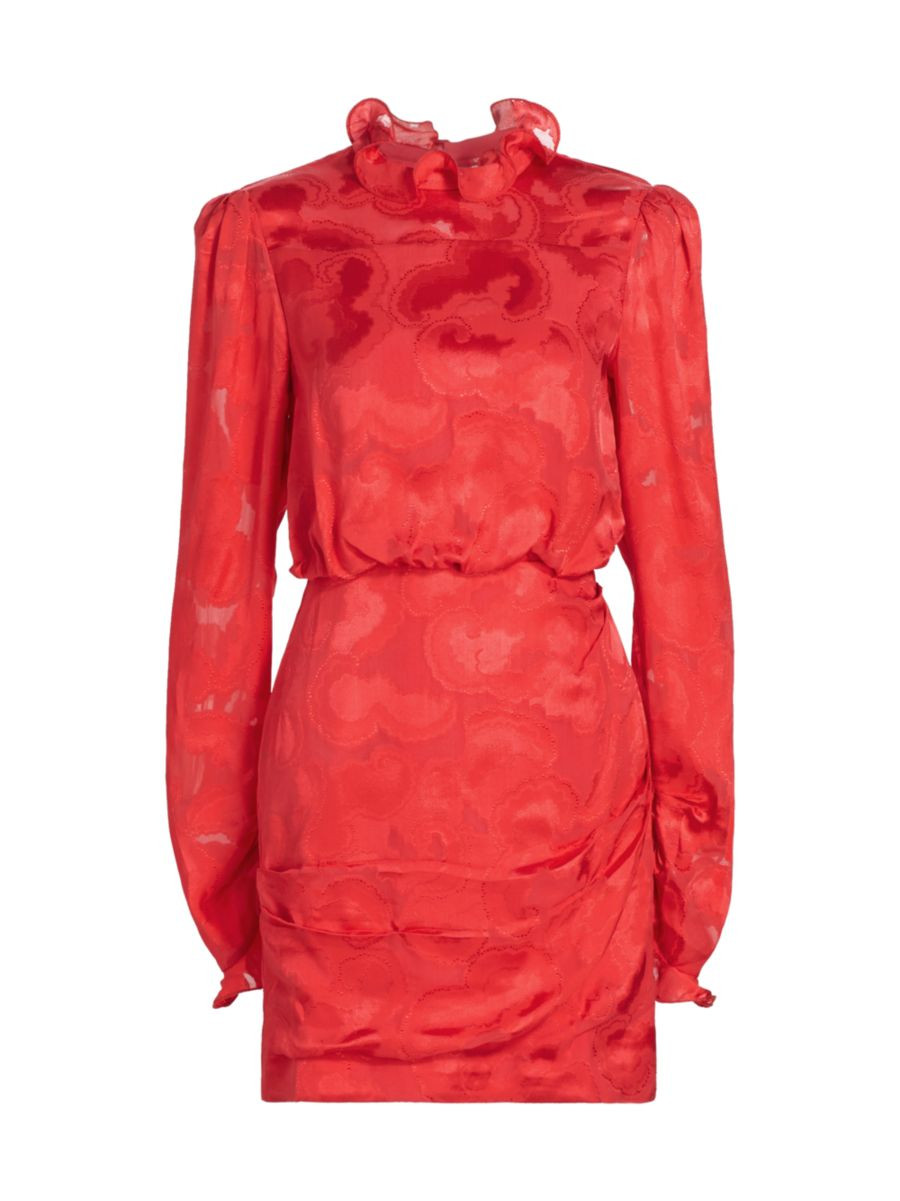 Shop Saloni Rina B Tonal Print Dress | Saks Fifth Avenue | Saks Fifth Avenue