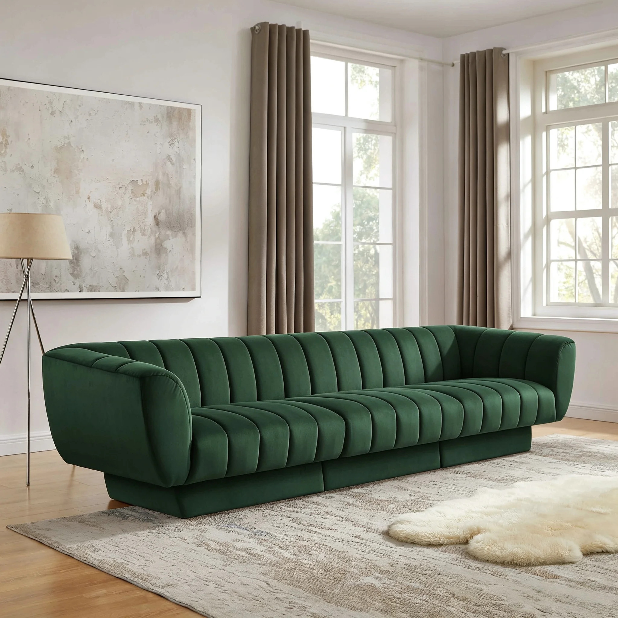 MINIMORE Modern Style 88.2'' W Charlotte 3Seater Chesterfield Sofa | Wayfair North America