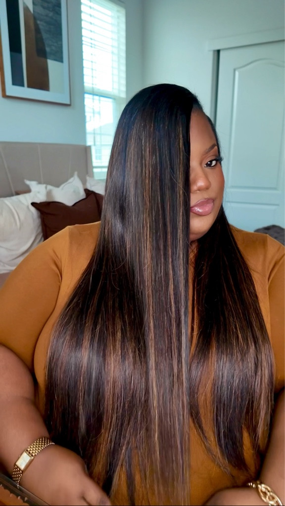 Side part sew in details