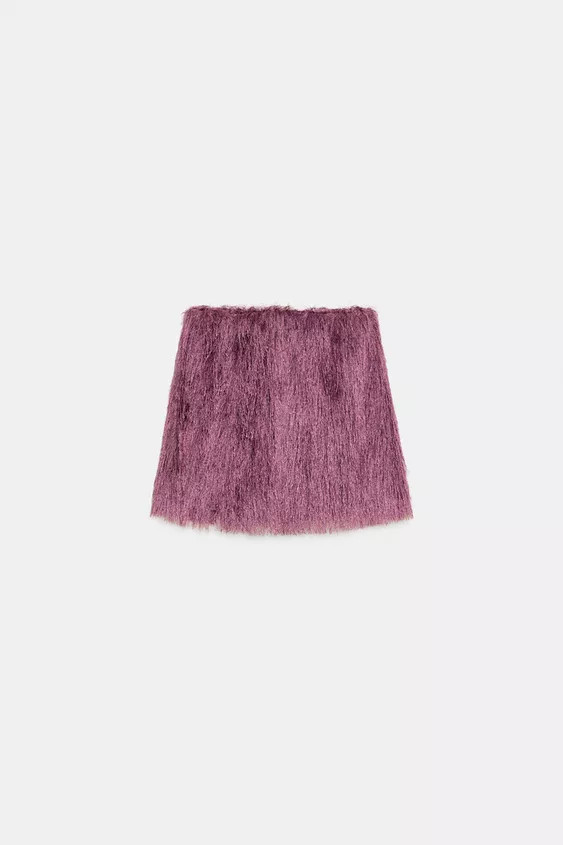 SHORT FRINGED SKIRT | Zara US