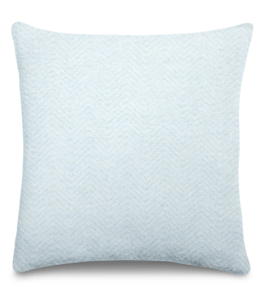 Bayside Herringbone Cornflower Blue Throw Pillow Cover | ChappyWrap | ChappyWrap