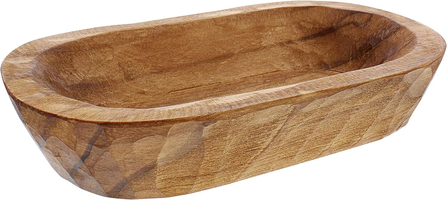 Rustic Curiosities Small Dough Bowl - For Decor or Display - Hand Carved 9.75 Inches Long For Fru... | Amazon (US)