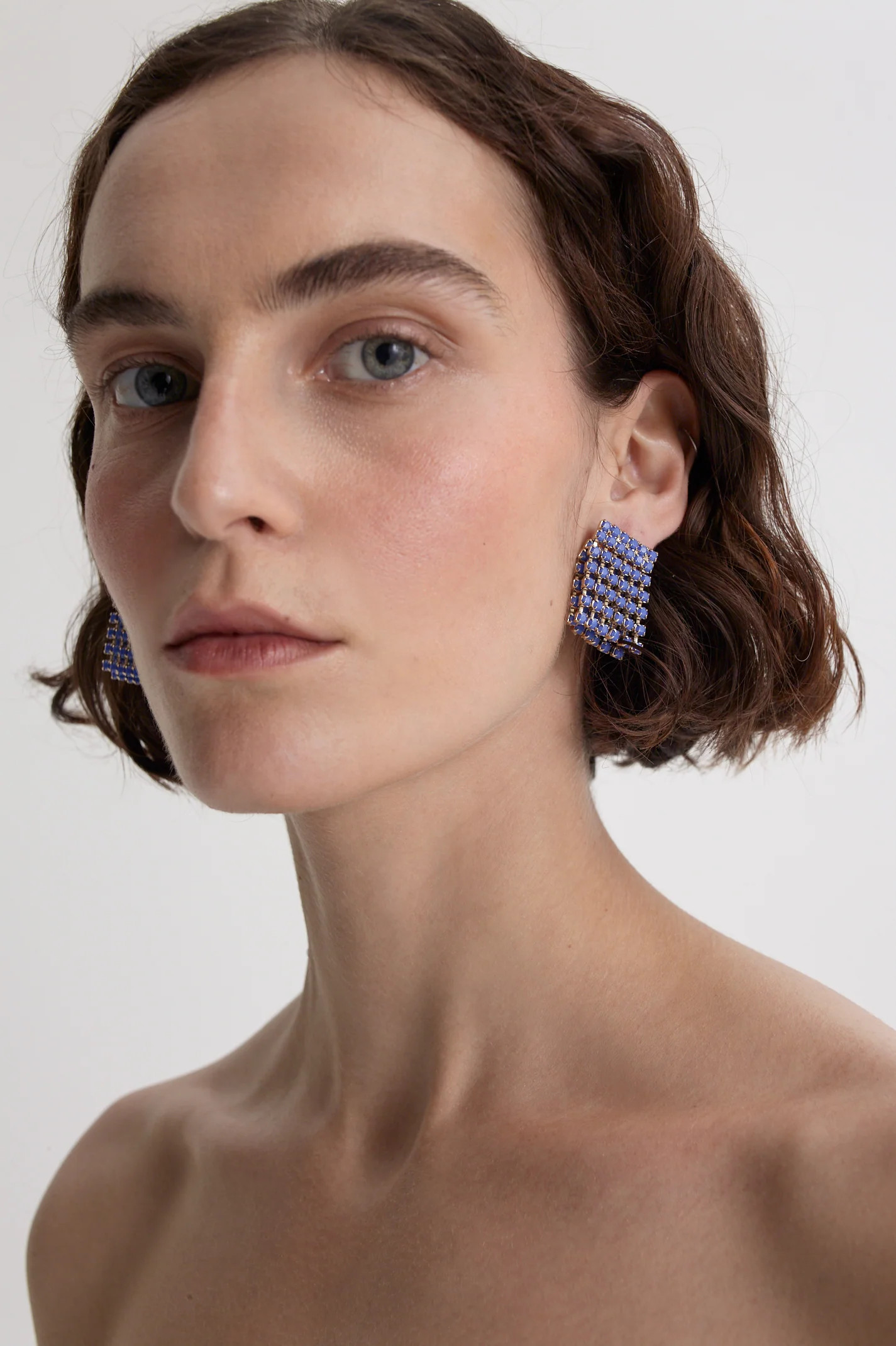 ITALIAN OPAL STRASS EARRINGS - COBALT - Scanlan Theodore | Scanlan Theodore AU