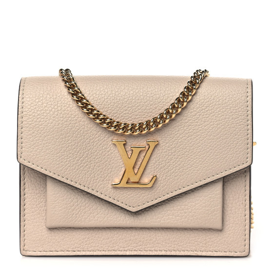 Soft Calfskin My Lockme Chain Pochette  Greige | FASHIONPHILE (US)