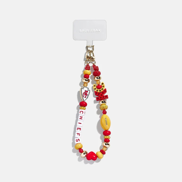 NFL Beaded Phone Charm - Kansas City Chiefs | BaubleBar