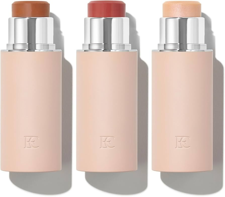 EarthsCure Glow Trio - 3 Piece Set: Bronzer, Blush, and Highlighter. Buildable Cream Sticks For a... | Amazon (US)