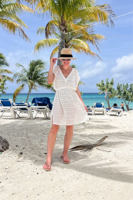 I love this lace bathing suit coverup! It’s perfect to wear for a beach vacation. I’m wearing a small  

#LTKStyleTip #LTKSwim #LTKFindsUnder50