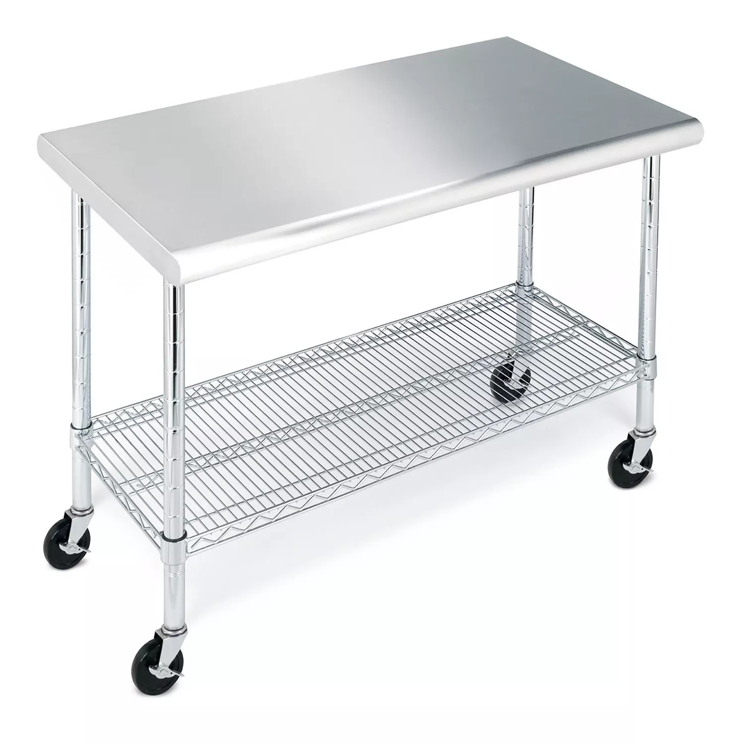 Member's Mark Work Table with 49' Stainless Steel Top | Sam's Club